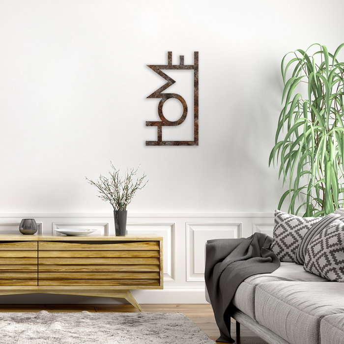 Wallity Rusty Home Escultura de Pared de Metal Antiquation Wallity Rusty Home Escultura de Pared de Metal Antiquation